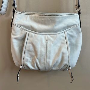 Tignanello Adjustable Strap Off White Neutral Leather Purse